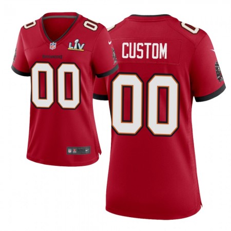 Maillot Tampa Bay Buccaneers Custom Nike Rouge 2021 Super Bowl LV - Femme
